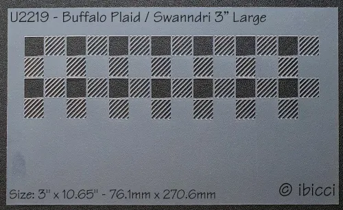 ibicci Buffalo Plaid / Swanndri 3" Large square stencil